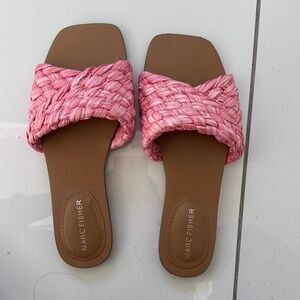 Marc Fisher Pink Woven Sandals